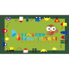 幼儿园地毯早教中心绘本馆LOGO定制阅读角儿童房游戏满铺_164 1米直径 绿色汽车