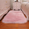 欧式长毛绒地毯椭圆形垫卧室床边毯网红满铺房间少女公主粉色_521 70*140cm 浅粉红粉色圆角