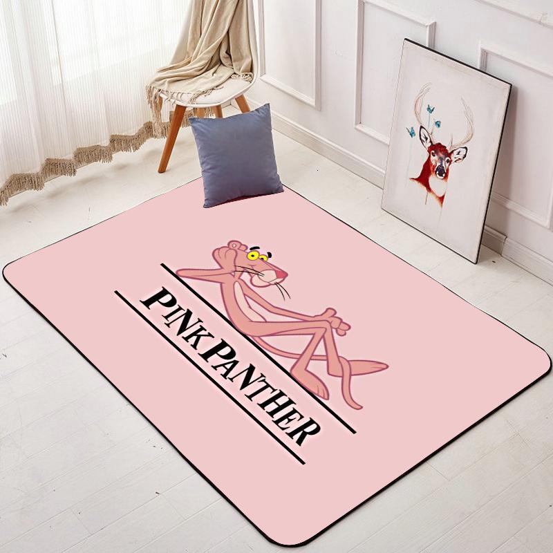 客厅卧室沙发茶几地毯满铺少女房间防滑床边毯垫可定制尺寸_210 1.4x2米 粉色顽皮豹