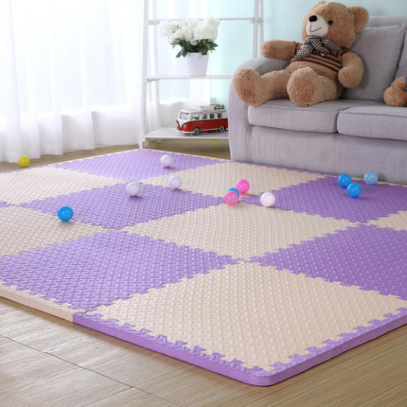 米+紫 30*30*2.5cm【16片装送16根边条】