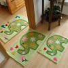 多彩手绣脚垫防滑垫美丽儿童地毯地垫卫浴卧室垫_1 提示：都是1片的价格 ML淡绿可爱小象
