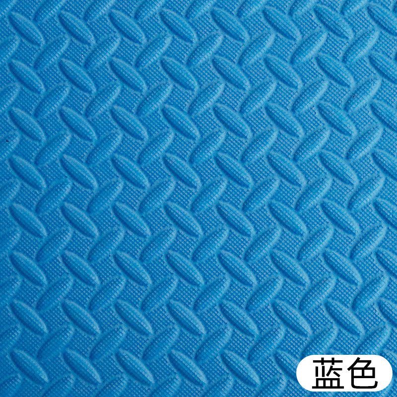 拼接地毯家用泡沫地垫拼图爬行垫可坐地垫坐垫加厚床边防摔地板垫_57 60X60X1.2cm（6片送12条边） 蓝色