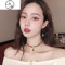 【AS】圣诞节秋冬季流苏可爱少女心项链项圈choker锁骨链新年 雪花珍珠（包金材质）预售18号发货
