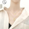 韩国新款时尚气质包K金色喜字项链女轻奢ins潮个性感冷淡风锁骨链 方喜项链