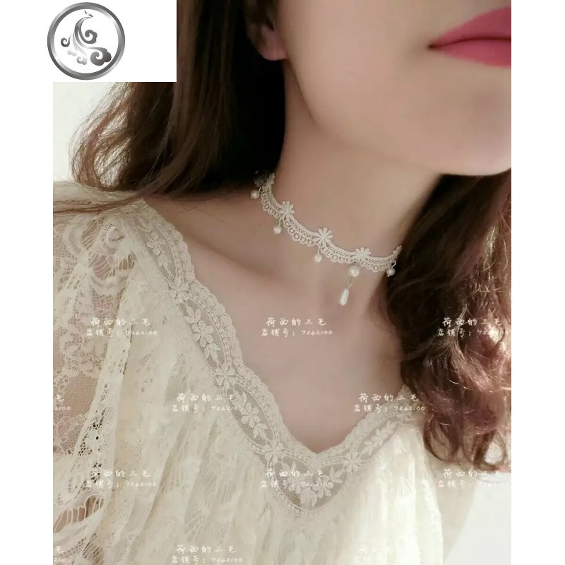 choker锁骨链性感短款脖子饰品黑色蕾丝简约项链颈链锁骨配饰复古_1 14