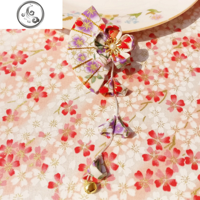 日系和风发饰和服汉服头饰古苏樱花发夹边夹日式发饰发簪饰品_1 淡雅白