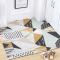 北欧简风垫玄关丝圈地垫可裁剪入户入脚垫家用大口地毯_1 60*120cm【可裁剪无压边】 波点三角