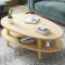 北欧茶几小户型现代客厅桌子简约茶桌创意沙发边几角几小圆桌双层_3 三角形双层--黄色