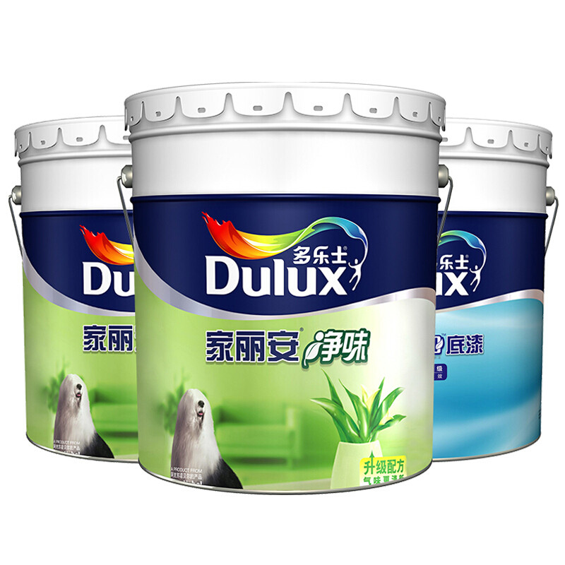 多乐士（Dulux） 家丽安净味乳胶漆内墙油漆涂料墙面漆A991+A914 51L套装 哑光白色 哑光白色