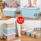 VIERUODIS收纳箱塑料特大号小号杂物收纳盒衣服零食玩具储物箱车载家用装书 北欧灰中号长34宽22高18厘米
