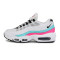 NIKE女鞋MAX95气垫缓震休闲鞋运动鞋307960-117 白色/黑/极光绿/爆炸粉 37.5码