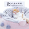 猫窝四季通用冬季保暖封闭式猫窝网红猫咪用品宠物猫咪窝猫床猫屋 M-56*56*27（12斤内猫咪适用） 俏皮小怪兽猫窝（粉色）