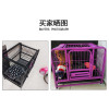 狗笼子泰迪狗狗笼子小型犬大中型犬带厕所宠物加粗笼子兔笼猫笼子_19 粉红色双门95*65*85适合60斤