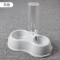 猫碗猫食盆狗碗狗盆泰迪狗狗双碗猫咪中小型犬自动饮水器宠物用品_13 通用 浅灰色