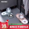 猫碗猫食盆猫碗双碗非陶瓷自动饮水机保护颈椎宠物碗猫咪用品 收藏加购优先发货（猫狗通用） 自动续水双碗蓝色