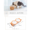 猫碗猫食盆陶瓷双碗狗单碗悬挂不锈钢宠物碗饮水保护颈椎猫咪用品 M-中型 平面不锈钢单碗下单备注刻字内容