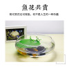 圆鱼缸小型桌面创意玻璃睡莲圆形水培植物金鱼缸一体水养家用造景_1 默认尺寸 中号一叶莲【不包含缸】