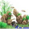 生态鱼缸造景套餐假山摆件装饰品小型创意水大型缸大号松皮石_2 默认尺寸 大号白玉山