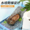乌龟缸水陆缸龟缸家用养龟的专用缸养乌龟的盒子小型巴西龟饲养盒_2 默认尺寸 【方形蓝龟盆】大号便捷：套餐2