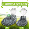 陆龟水盆泡澡喝水乌龟喂食盆爬虫缘爬宠喂水蜥蜴用品_1 默认尺寸 中号（送多肉）+中号躲避洞