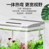 智能鱼缸客厅小型水族箱风水免换水生态玻璃桌面金鱼缸_588 默认尺寸 智能鱼缸（高清玻璃）白300灯光可调节亮度+17件赠品