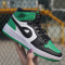 DILIKAN新品aj1莆田同款鞋空军一号女鞋运动情侣篮球鞋增高帮鞋冬季潮流1倒钩鞋子突出_771 36 黑绿【新潮款】