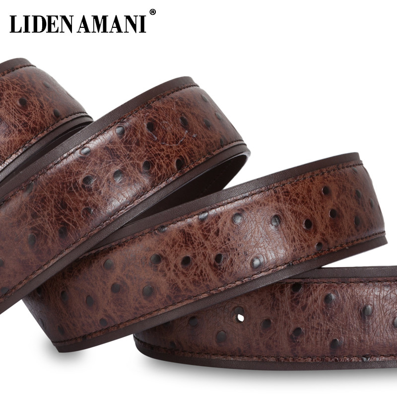 利登阿玛尼（LIDENAMANI）皮带男真皮正品时尚男士腰带年轻人纯牛皮板扣裤带潮 其他搭配请下单备注 120cm