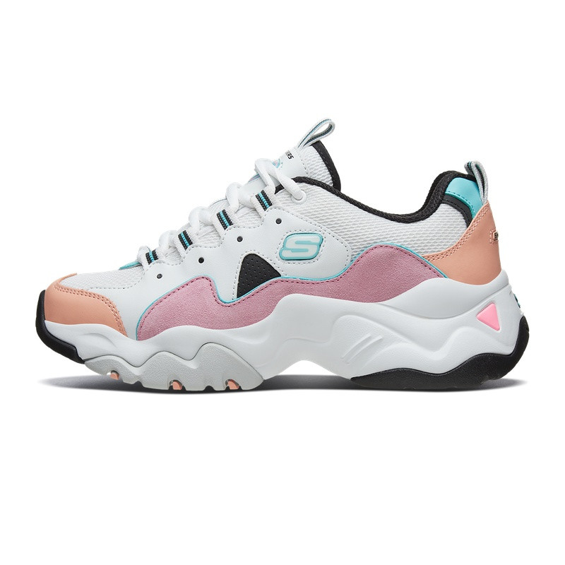 斯凯奇（SKECHERS）女鞋熊猫鞋复古厚底老爹鞋休闲鞋运动鞋12955 12955-WPKB（女） 7.5（37.5码）