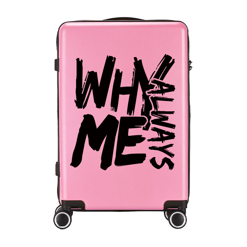柏然网红抖音韩版潮拉杆箱女WHYME行李箱学生男孩密码儿童旅行箱小轻便24寸 粉色