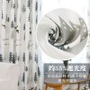 北欧风格ins窗帘卧室半遮光飘窗客厅儿童房成品纱帘双层宿舍布帘_2 宽2高2.6挂钩【高度免费裁剪】 极地雪鹿咖色窗帘