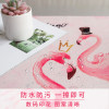 北欧ins网红火烈鸟茶几布盖布少女心防水餐桌布艺棉麻梳妆台桌布 防水60*160cm【双口袋收纳】 爱粉火烈鸟茶几布