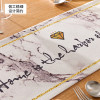 北欧风格ins桌旗现代简约餐桌布时尚简欧后现代茶几中间桌布条_5 30*200cm 金砖白底大理石桌旗