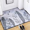 北欧树叶地毯雅致客厅后现代简约轻奢风可定制尺寸居家卧室地垫 定制联系客服 蓝灰雀羽可裁多尼尔地垫