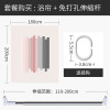 现代简约浴帘浴室防水布客厅隔断帘卫生间套装免打孔窗帘家用拉帘 默认尺寸 【套餐含杆优惠10元】180*200cm