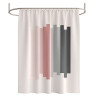 现代简约浴帘浴室防水布客厅隔断帘卫生间套装免打孔窗帘家用拉帘 默认尺寸 莫兰迪渐变220宽*高180cm送钩