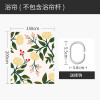 美式乡村浴帘浴室防水布隔断帘套装免打孔卫生间淋浴洗澡加厚防霉 默认尺寸 卧龙蔷薇浴帘150宽*高200送钩