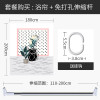 美式复古浴帘浴室防水布防霉卫生间隔断洗澡干湿分区家用加厚垂坠 默认尺寸 【套餐含杆优惠10元】180*200cm