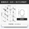 现代简约浴帘浴室防水布创意个性隔断帘子日式挂帘卫生间洗浴窗帘 默认尺寸 【套餐含杆优惠10元】180*200cm