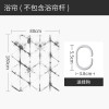 现代简约浴帘浴室防水布创意个性隔断帘子日式挂帘卫生间洗浴窗帘 默认尺寸 【套餐含杆优惠10元】220*200cm