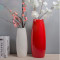 40cm高椭圆形落地花瓶陶瓷 50cm红色大花瓶 客厅花插 可装水花瓶