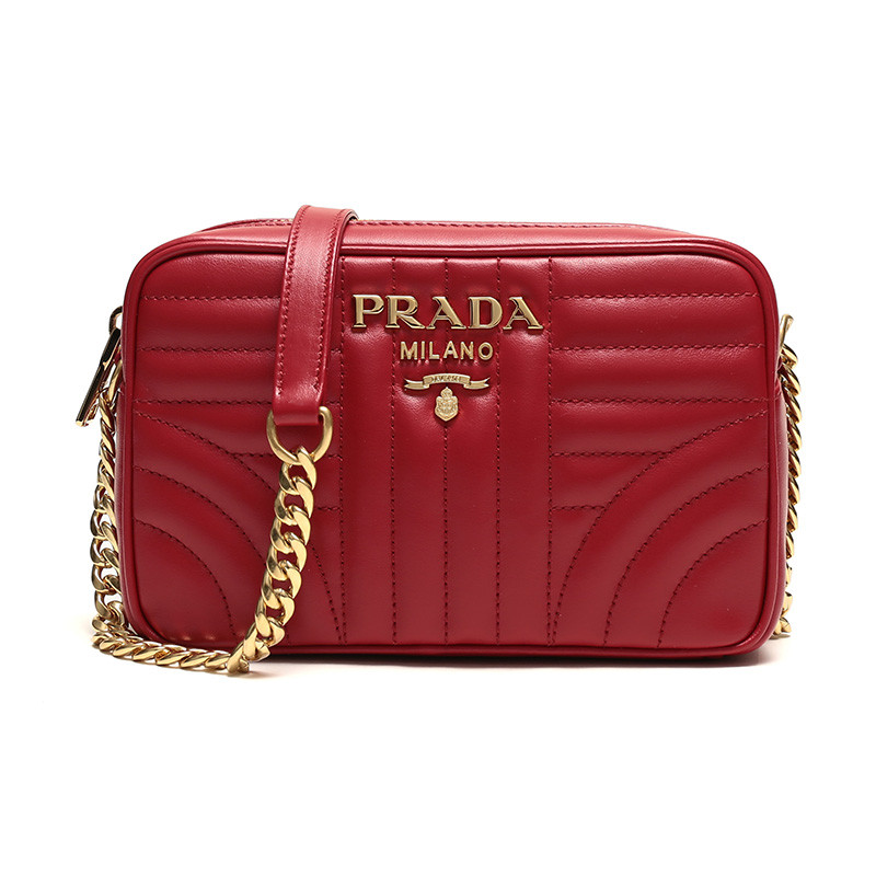 PRADA 普拉达 女款牛皮单肩斜挎包 1BH084 2D91 F027W-V-IOI-红色1