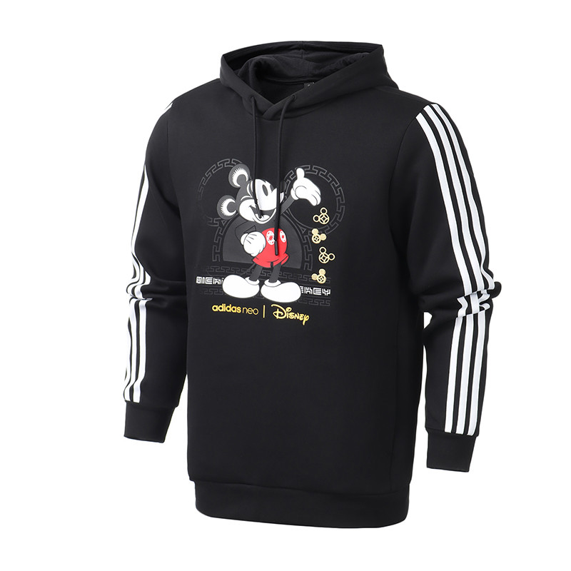adidas阿迪达斯NEO男服运动服鼠年米奇连帽卫衣GE7769 L GE7769黑色