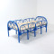 儿童床带护栏铁艺床加宽拼接单人床折叠男孩女孩公主床简易小孩床_20 155cm*75cm蓝色床+缝制棕垫