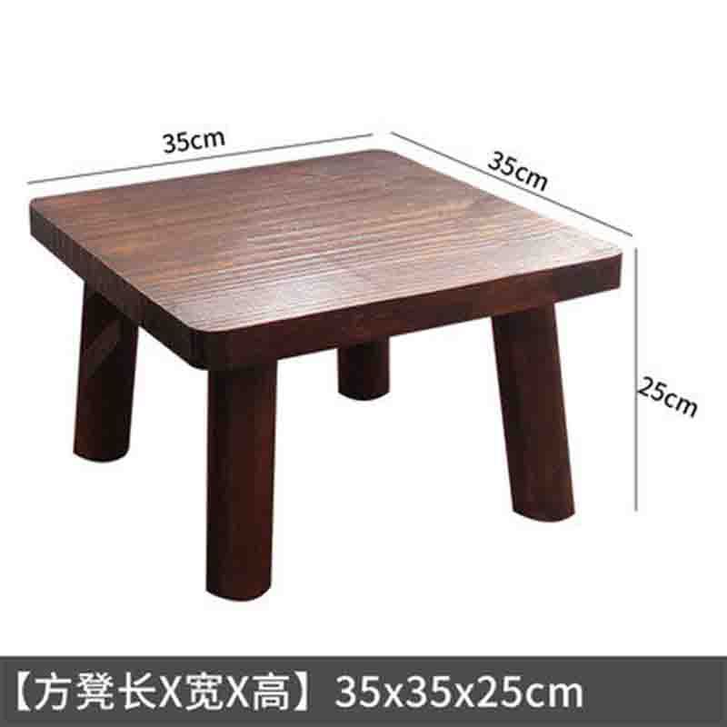实木方木矮凳子浴室防腐小木板凳淋浴房老人洗澡专用坐凳防滑防水_5 正方形35*35*25
