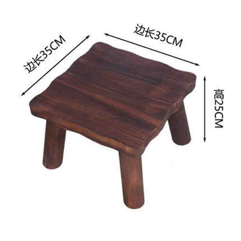实木方木矮凳子浴室防腐小木板凳淋浴房老人洗澡专用坐凳防滑防水_5 波浪形35*35*25