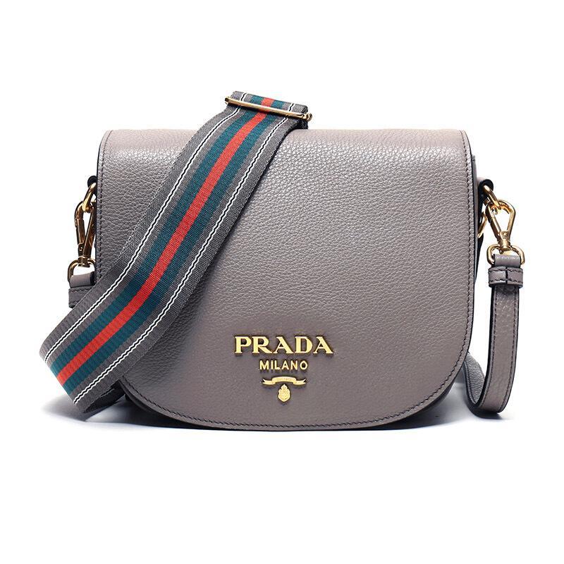 PRADA 普拉达 女士牛皮单肩包斜挎包 1BD204 2BBE F0572-V-NOO-粘土灰