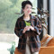 中年妈妈春秋装洋气上衣服装2020新款中老年休闲外套大码女装 绿色 XL建议110斤以内