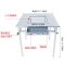 【优先发货】户外不锈钢烧烤桌自助烤肉小豆腐商烤架木炭碳架子摆摊家用烧烤炉 加厚加粗65*65+烙锅