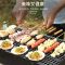 【优先发货】烧烤架户外家用木炭烧烤炉子便携BBQ加厚肉箱全套烧烤工具3一6人 小黑钢（35*27*20）1-3人黑钢套餐二：不锈钢网+6件