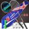 【优先发货】【6只球2手胶】2支装羽毛球拍学生成人初学进攻耐打比赛情侣双拍 都豪2068蓝色2支装一体拍6只羽毛球+2手胶+拍包
